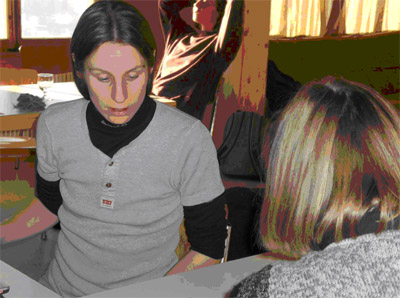 Kristina Ambrosch im alten Schulhaus Buchen